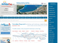 Frontpage screenshot for site: Apatmani Panorama, Novalja, otok Pag (http://www.novalja-pag.net/panorama/)