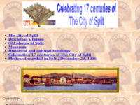 Frontpage screenshot for site: Prve web stranice grada Splita (1995) (http://w3.mrki.info/split/)