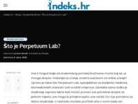 Frontpage screenshot for site: (http://www.perpetuum-lab.com.hr)