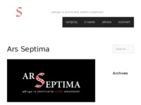 Frontpage screenshot for site: Ars Septima (http://www.arsseptima.hr/)