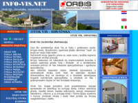 Frontpage screenshot for site: Otok Vis turistička destinacija (http://www.info-vis.net/vis.htm)