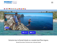 Frontpage screenshot for site: (http://www.kornat-excursions.hr)