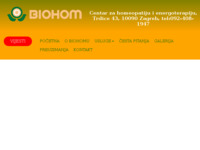 Frontpage screenshot for site: Biohom - centar za homeopatiju i energoterapiju (http://www.biohom.hr/)
