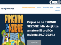 Frontpage screenshot for site: Klub odbojke na pijesku Vrapče (http://www.kop-vrapce.com)