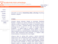 Frontpage screenshot for site: Studentski klub arheologa (http://www.ffzg.hr/arheo/ska/)