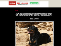 Frontpage screenshot for site: of Guardian Rottweiler (http://ofguardianrottweiler.tripod.com/)