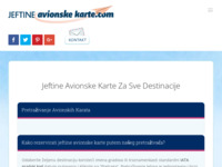 Frontpage screenshot for site: Jeftine avionske karte (http://www.jeftineavionskekarte.com)