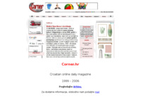 Frontpage screenshot for site: Corner (http://www.corner.hr/)