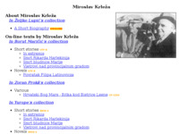 Frontpage screenshot for site: Miroslav Krleža (http://www.borut.com/library/a_krlezm.htm)
