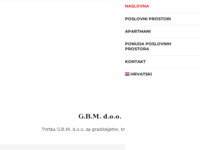 Frontpage screenshot for site: GBM  d.o.o. poduzeće za graditeljstvo, trgovinu i usluge (http://www.gbm.hr/)