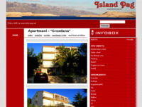 Frontpage screenshot for site: (http://www.island-pag.net/novalja/grozdana)