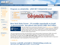 Frontpage screenshot for site: Java net d.o.o. (http://www.java.hr)