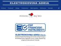 Frontpage screenshot for site: (http://www.elektrokovina-adria.hr/)