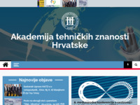 Frontpage screenshot for site: Akademija tehničkih znanosti Hrvatske - HATZ (http://www.hatz.hr/)