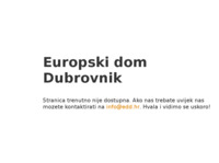 Frontpage screenshot for site: Europski dom Dubrovnik (http://www.edd.hr)