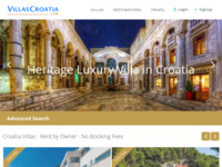 Frontpage screenshot for site: (http://www.HotelsCroatia.com)