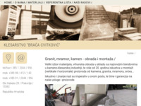 Frontpage screenshot for site: Klesarska radnja Braća Cvitković (http://www.cvitkovic.com)