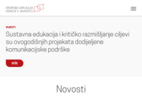 Frontpage screenshot for site: Hrvatska udruga za odnose s javnošću (http://www.huoj.hr/)