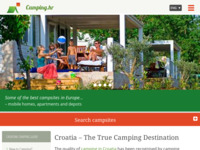 Slika naslovnice sjedišta: Kamping Udruženje Hrvatske (http://www.camping.hr)