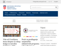 Frontpage screenshot for site: Ministarstvo kulture (http://www.min-kulture.hr/)