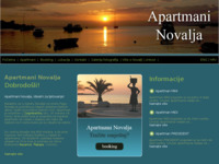 Frontpage screenshot for site: (http://www.novalja-apartments.com/)