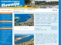 Frontpage screenshot for site: Katalog privatnog smještaja u Novalji, otok Pag (http://www.novalja.info/apartmani-novalja-hr.shtml)