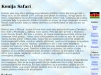 Frontpage screenshot for site: Kenija safari (http://www.kenyasafari.altervista.org/kenija/)