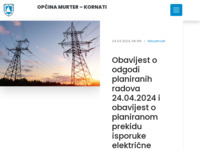 Frontpage screenshot for site: Općina Murter (http://www.murter.hr/)