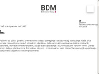Frontpage screenshot for site: BDM d.o.o. (http://www.bdm.hr)