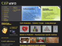 Frontpage screenshot for site: C.V.P. info d.o.o. Zagreb (http://www.cvp-info.hr)