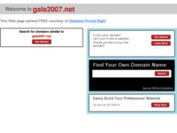 Frontpage screenshot for site: (http://www.gala2007.net)