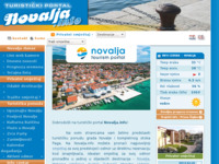 Frontpage screenshot for site: Novalja.info - Turistički portal Grada Novalje (http://www.novalja.info/)