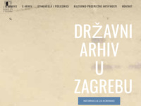 Frontpage screenshot for site: Državni arhiv u Zagrebu (http://www.daz.hr/)