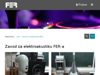 Frontpage screenshot for site: Zavod za elektroakustiku (http://www.zea.fer.hr/)