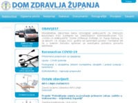 Frontpage screenshot for site: (http://www.dom-zdravlja-zupanja.hr/)