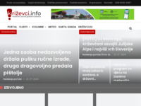 Frontpage screenshot for site: Križevci.info (http://www.krizevci.info/)
