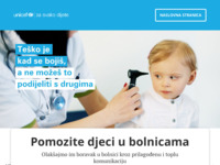 Frontpage screenshot for site: (http://www.unicef.hr/)
