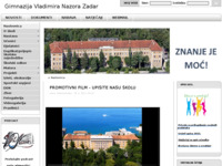 Frontpage screenshot for site: (http://www.gimnazija-vnazora-zd.skole.hr/)