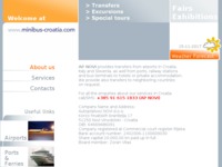 Frontpage screenshot for site: Turistički transferi u Hrvatskoj, Italiji i Sloveniji (http://www.minibus-croatia.com)