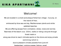 Frontpage screenshot for site: (http://www.kika-apartmani.hr/)