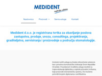 Frontpage screenshot for site: (http://www.medident.hr)