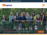 Frontpage screenshot for site: Linguae strani jezici (http://www.linguae.hr/)