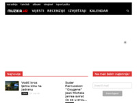 Frontpage screenshot for site: (http://www.muzika.hr)