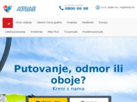 Frontpage screenshot for site: (http://www.atlasairtours.hr)