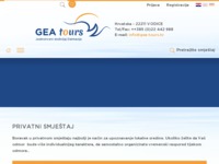 Frontpage screenshot for site: (http://www.gea-tours.hr)