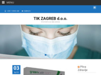 Frontpage screenshot for site: Tik Zagreb d.o.o. (http://www.tik.hr)