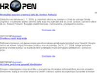 Frontpage screenshot for site: HrOpen - Hrvatska udruga korisnika otvorenih sustava (http://www.open.hr/)