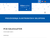 Frontpage screenshot for site: (http://www.kibernetika.hr)