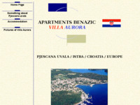 Frontpage screenshot for site: Apartmani Benazić - Villa Aurora (http://free-pu.htnet.hr/pjescana)
