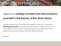 Frontpage screenshot for site: Hotel Ivan, Bol, otok Brač (http://www.hotel-ivan.com)